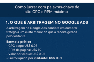 Arbitragem no Google Ads: Maximize Seus Lucros com CPC e RPM em 2025!